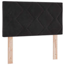 LED sengegavl Sort 80 cm Fløjl
