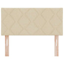 LED sengegavl Creme 90 cm Stof