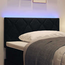 LED sengegavl Sort 100 cm Stof