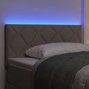LED sengegavl Gråbrun 100 cm Stof