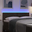 LED sengegavl Brun 144 cm Stof