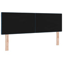 LED sengegavl Blå 160 cm Stof