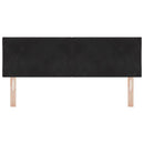 LED sengegavl Sort 160 cm Fløjl