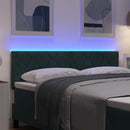 LED sengegavl Mørkegrøn 160 cm Fløjl