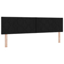 LED sengegavl Sort 180 cm Stof