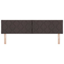 LED sengegavl Brun 180 cm Stof