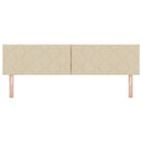 LED sengegavl Creme 180 cm Stof
