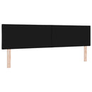 LED sengegavl Sort 180 cm Fløjl