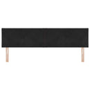 LED sengegavl Sort 180 cm Fløjl