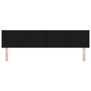 LED sengegavl Sort 200 cm Stof