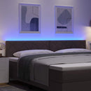 LED sengegavl Brun 200 cm Stof