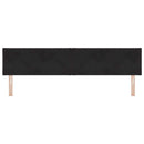 LED sengegavl Sort 200 cm Fløjl