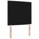 LED sengegavl med LED-lysstrimler Sort 80 cm Stof