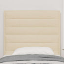 LED sengegavl med LED-lysstrimler Creme 80 cm Stof