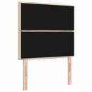 LED sengegavl med LED-lysstrimler Creme 80 cm Stof