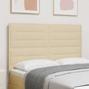 LED sengegavl med LED-lysstrimler Creme 160 cm Stof