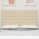 LED sengegavl med LED-lysstrimler Creme 160 cm Stof