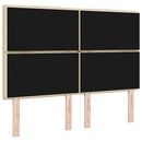 LED sengegavl med LED-lysstrimler Creme 160 cm Stof
