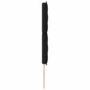 LED sengegavl med LED-lysstrimler Sort 180 cm Stof