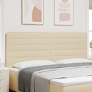 LED sengegavl med LED-lysstrimler Creme 200 cm Stof