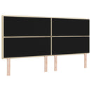 LED sengegavl med LED-lysstrimler Creme 200 cm Stof