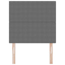 LED sengegavl med LED-lysstrimler Lysegrå 80 cm Velourstof