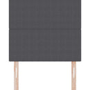LED sengegavl med LED-lysstrimler Mørkegrå 80 cm Velourstof