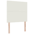 LED sengegavl med LED-lysstrimler Creme 80 cm Velourstof
