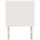 LED sengegavl med LED-lysstrimler Creme 80 cm Velourstof