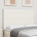 LED sengegavl med LED-lysstrimler Creme 160 cm Velourstof