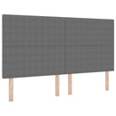 LED sengegavl med LED-lysstrimler Lysegrå 180 cm Velourstof