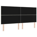 LED sengegavl med LED-lysstrimler Creme 200 cm Velourstof