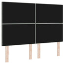 LED sengegavl med LED-lysstrimler Lysegrå 144 cm Fløjl
