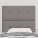 LED sengegavl med LED-lysstrimler Gråbrun 80 cm Stof