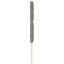 LED sengegavl med LED-lysstrimler Gråbrun 80 cm Stof