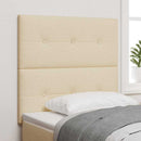 LED sengegavl med LED-lysstrimler Creme 90 cm Stof