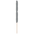 LED sengegavl med LED-lysstrimler Lysegrå 100 cm Stof