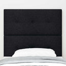 LED sengegavl med LED-lysstrimler Sort 100 cm Stof