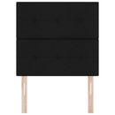 LED sengegavl med LED-lysstrimler Sort 100 cm Stof