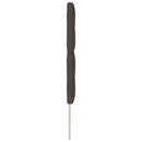 LED sengegavl med LED-lysstrimler Mørk Brun 144 cm Stof