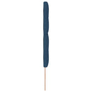 LED sengegavl med LED-lysstrimler Blå 144 cm Stof