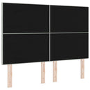 LED sengegavl med LED-lysstrimler Lysegrå 144 cm Fløjl