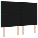 LED sengegavl med LED-lysstrimler Grøn 160 cm Fløjl