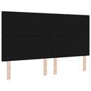 LED sengegavl med LED-lysstrimler Sort 180 cm Fløjl