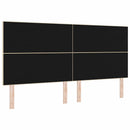 LED sengegavl med LED-lysstrimler Creme 200 cm Stof