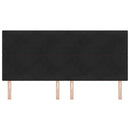 LED sengegavl med LED-lysstrimler Sort 200 cm Fløjl