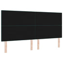 LED sengegavl med LED-lysstrimler Grøn 200 cm Fløjl