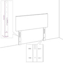 LED sengegavl Creme Stof