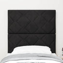 LED sengegavl Sort 80 cm Fløjl