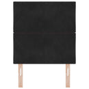 LED sengegavl Sort 80 cm Fløjl